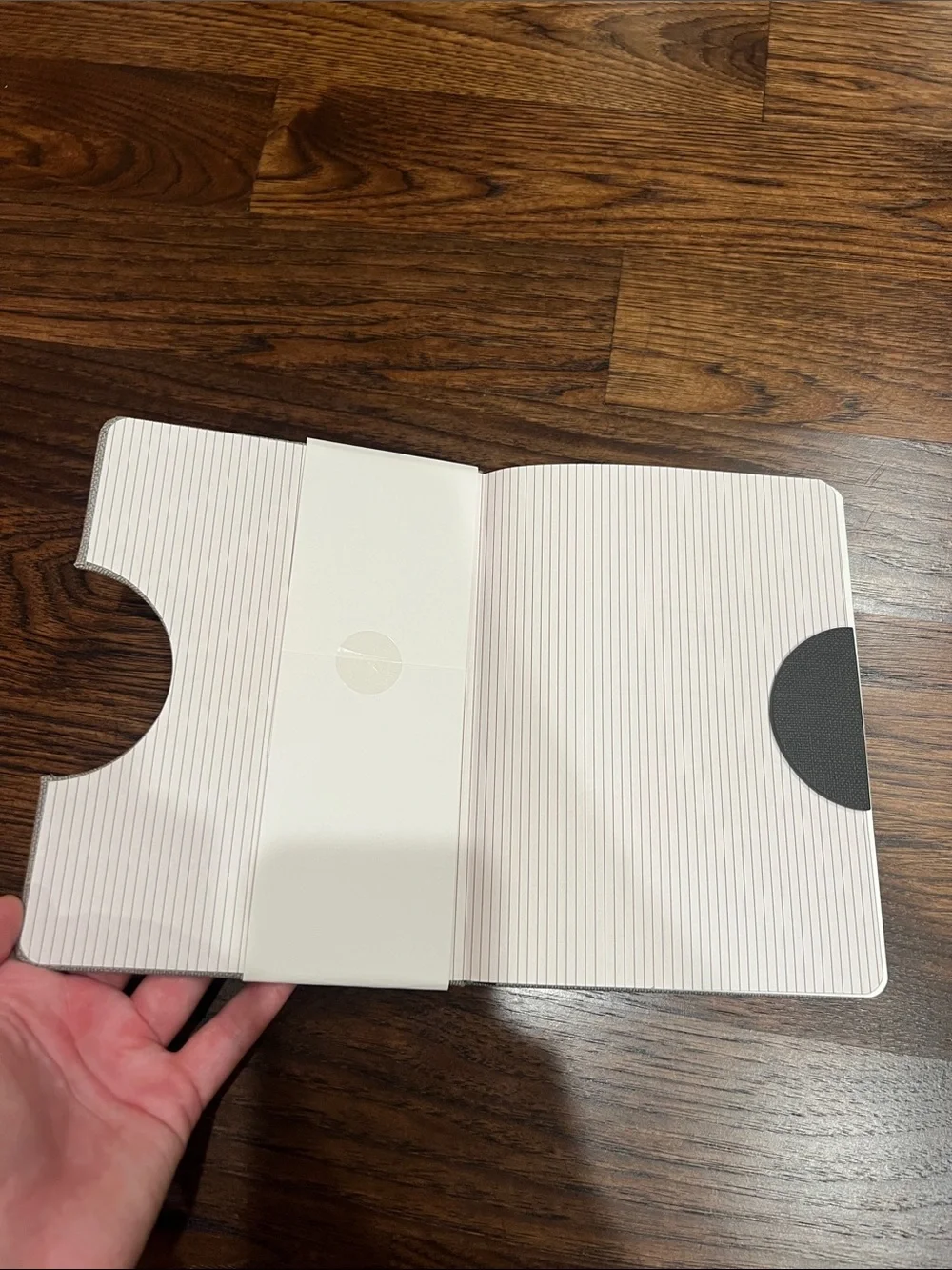 NWT Studio Dalton Phone Stand Notebook Cover in Beige with Black Accent